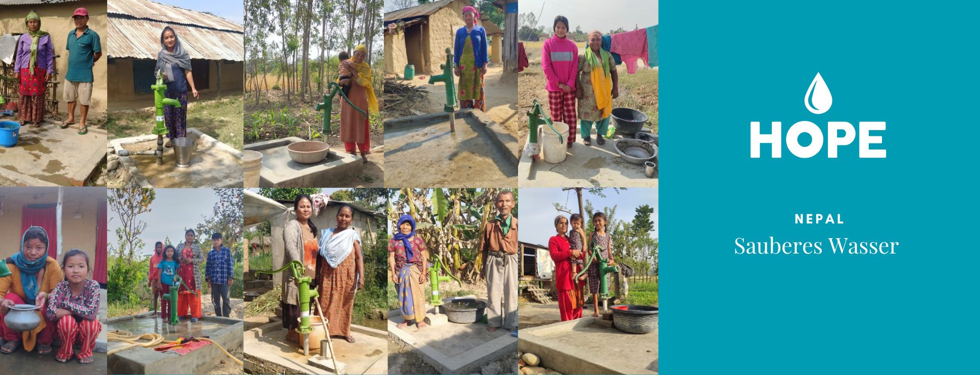 NEPAL, Handwasserpumpen, Handschwengelpumpe, sauberes Trinkwasser