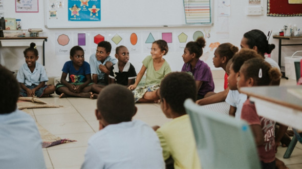 Schule auf Efate Island